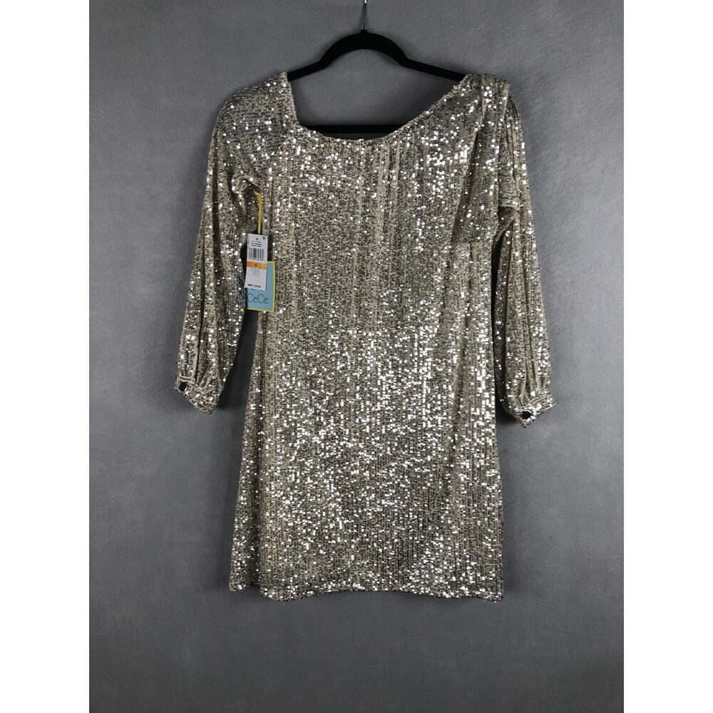 CeCe Gold Sequin Mini Dress - Picture 6 of 9